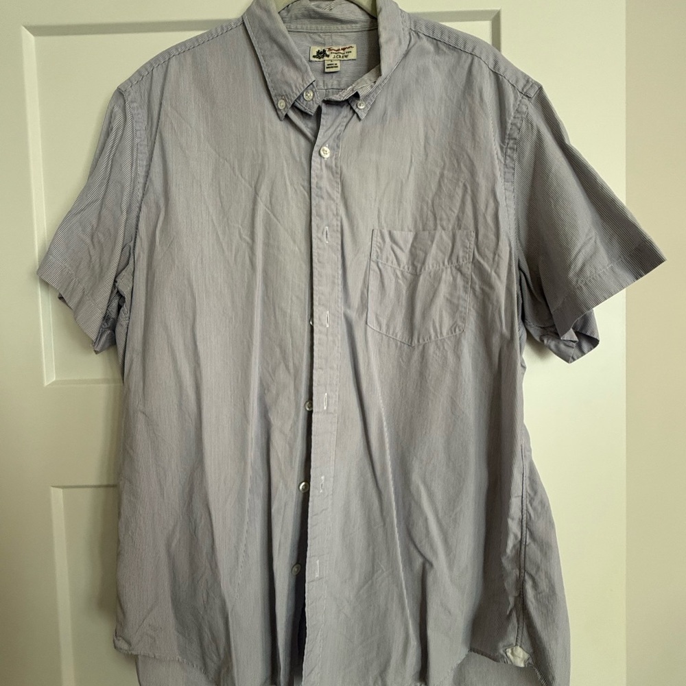 J. Crew Men's Light Blue Casual Button Down Shirt
